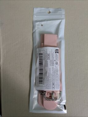 Pink 22mm Silicone Wristband Strap for Wearable Clips 2pk
